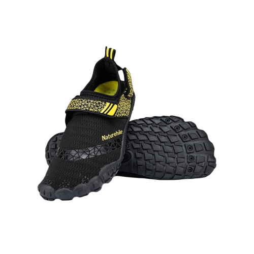 Naturehike Rubber Soled Anti-Slip Wading Shoes - Black-Yellow / 42