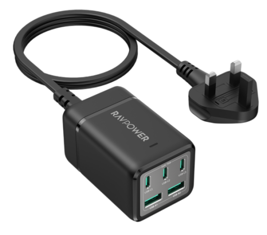 RavPower RP-PC1045  75W Power Strip 5-Port without AC outletsc Offline Black