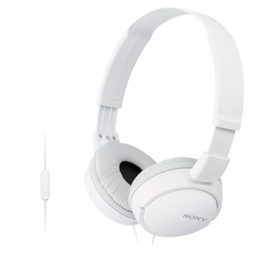 Sony Wired On-Ear Stereo Headphones (MDR-ZX110AP) - White