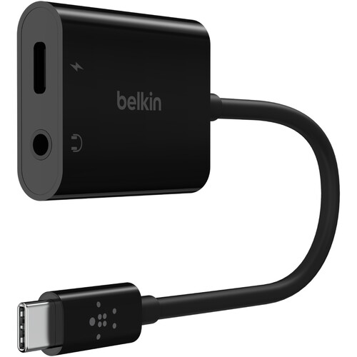 Belkin RockStar 3.5mm Audio + USB-C Charge Adapter