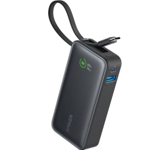 Anker Nano Power Bank (30W, Built-In USB-C Cable) 10000 PD -Black
