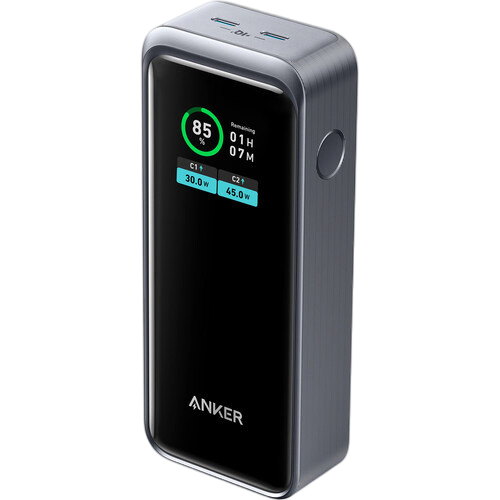 Anker 723 Power Bank(Powre Core 12K) 130W (2C) -Black