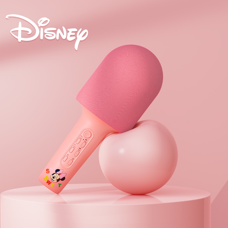 Disney Portable Bluetooth Microphone Speaker Minnie Pink