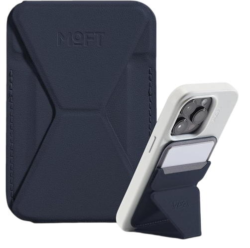 MOFT Snap-On iPhone Stand & Wallet (MOVAS) - Navy Blue