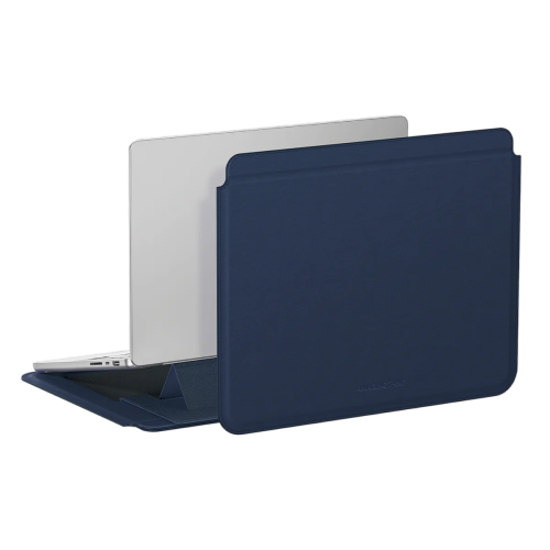 Amazing Thing Matte Pro Mag Sleeve With Stand For 14 Inch Laptop Navy Blue