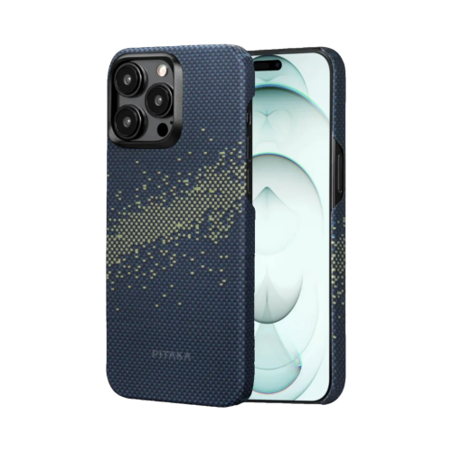 Pitaka Carbon MagEZ Case 4 for iPhone 15 Pro Max Milky Way Galaxy