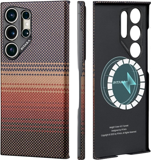 Pitaka Carbon MagEz Case 4 for Galaxy S24 Ultra(Sunset)