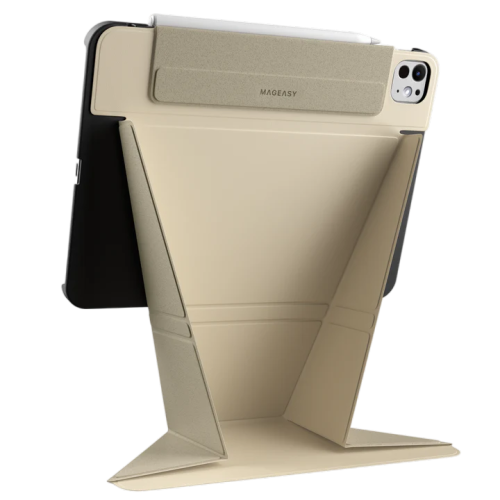 MagEasy Lift Standing & Folding Folio Case for 2024 iPad Pro 11" M4 - Starlight White