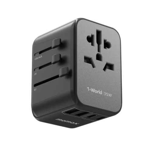 Momax 1World PD35W 5 Ports AC Travel Charger Black