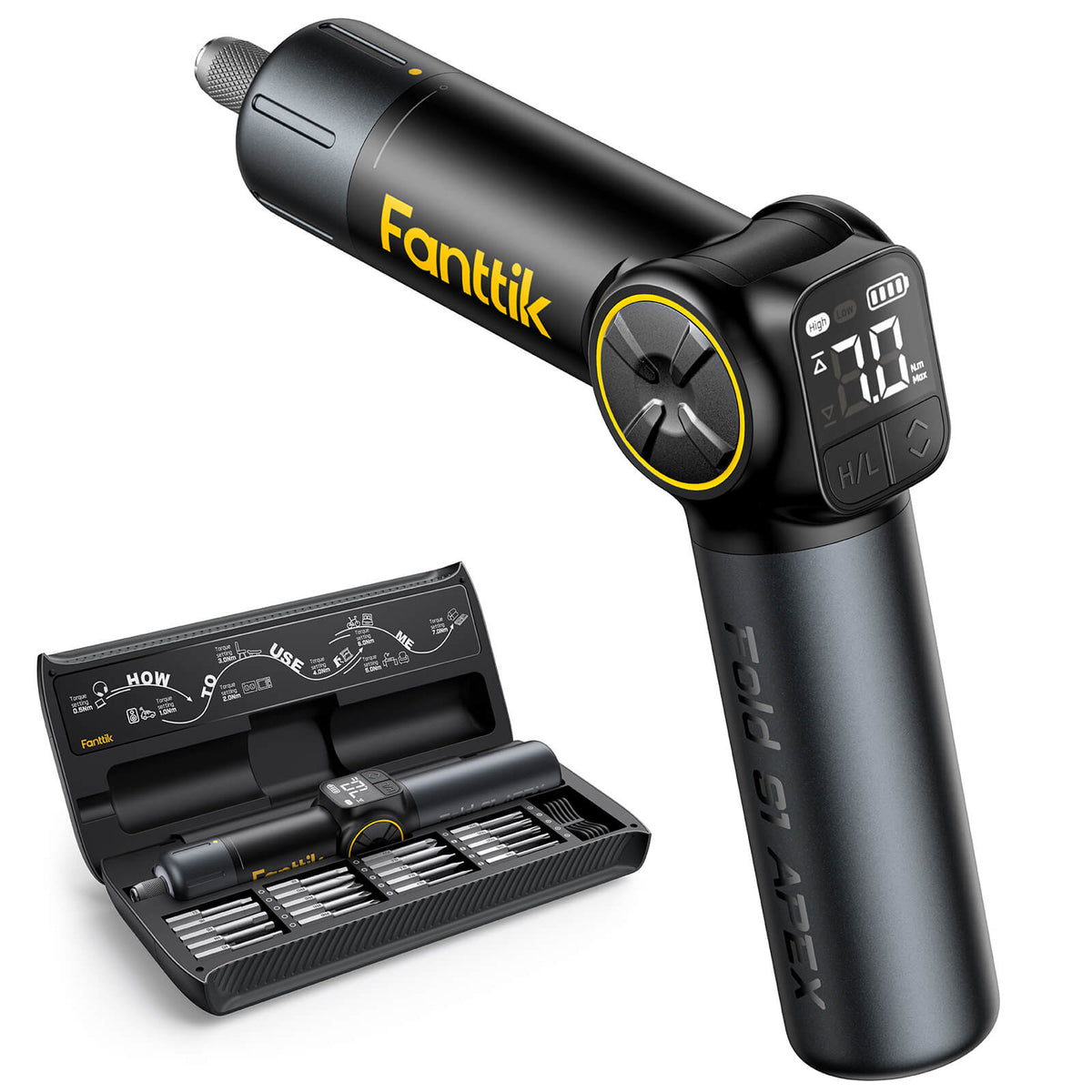Fanttik Fold S1 APEX Deluxe Cordless Screwdriver - Black