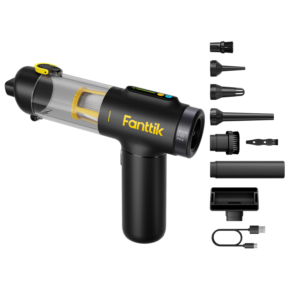 Fanttik Slim V10 Mix Car Vacuum RobustClean - Black