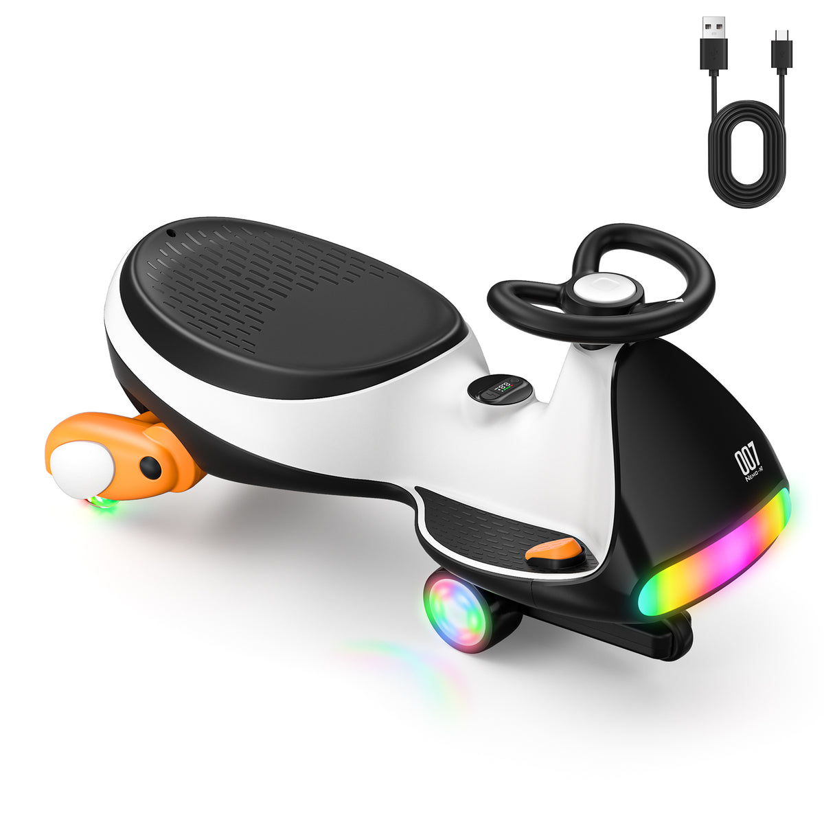 FanttikRide N7 Ultra 12V Electric Wiggle Car with Pedal - Black