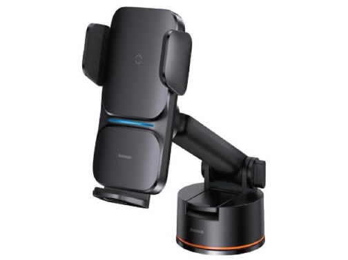 Baseus Wisdom Auto Alignment Car Mount + QI 15W Wireless Charger – Black
