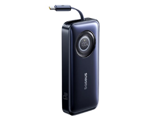 Baseus EnerCore CR11 Power Bank 20000mAh 67W with Retractable Cable – Black