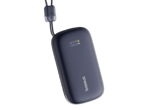 Baseus EnerFill FC21 QPow3 Power Bank 10000mAh 45W Digital Display with Detachable Cable – Black