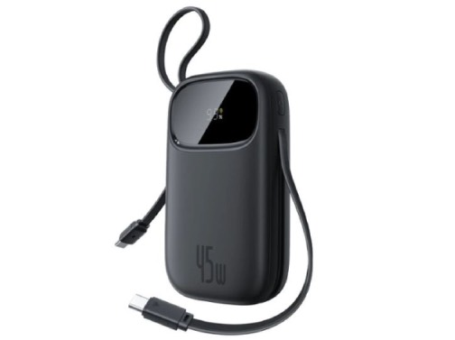 Baseus EnerFill FC31 Qpow3 Power Bank 10000mAh 45W with 2 USB-C Cables – Black