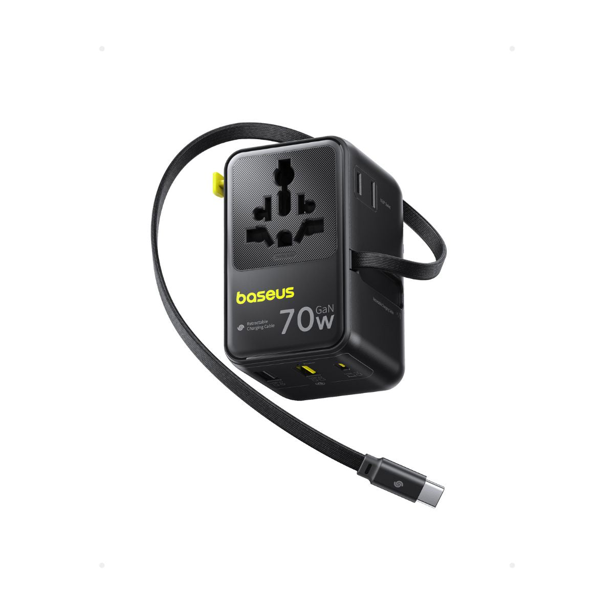 Baseus EnerCore CG11 Universal Travel Adapter 70W with Retractable USB-C
