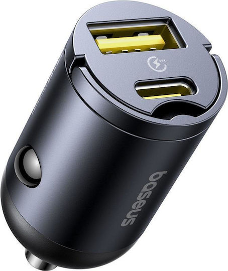 Baseus Tiny Star Mini Car Charger 30W (U+C) – Black