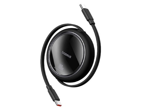 Baseus Free2Pull Mini 1.5m USB-C to USB-C 100W Retractable Cable – Black