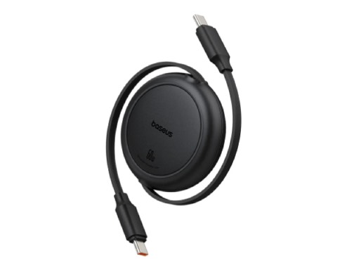 Baseus Free2Pull Mini 1m USB-C to USB-C 60W Charging Cable – Black