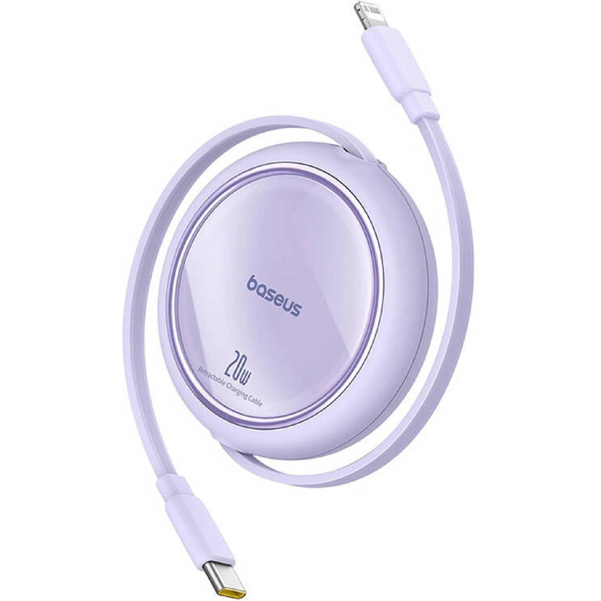 Baseus Free2Pull 1m USB-C to Lightning 20W Retractable Cable – Purple