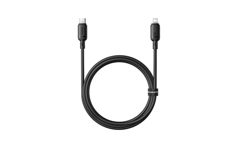 Baseus Silky 1m USB-C to Lightning 20W Fast Charging Cable – Black