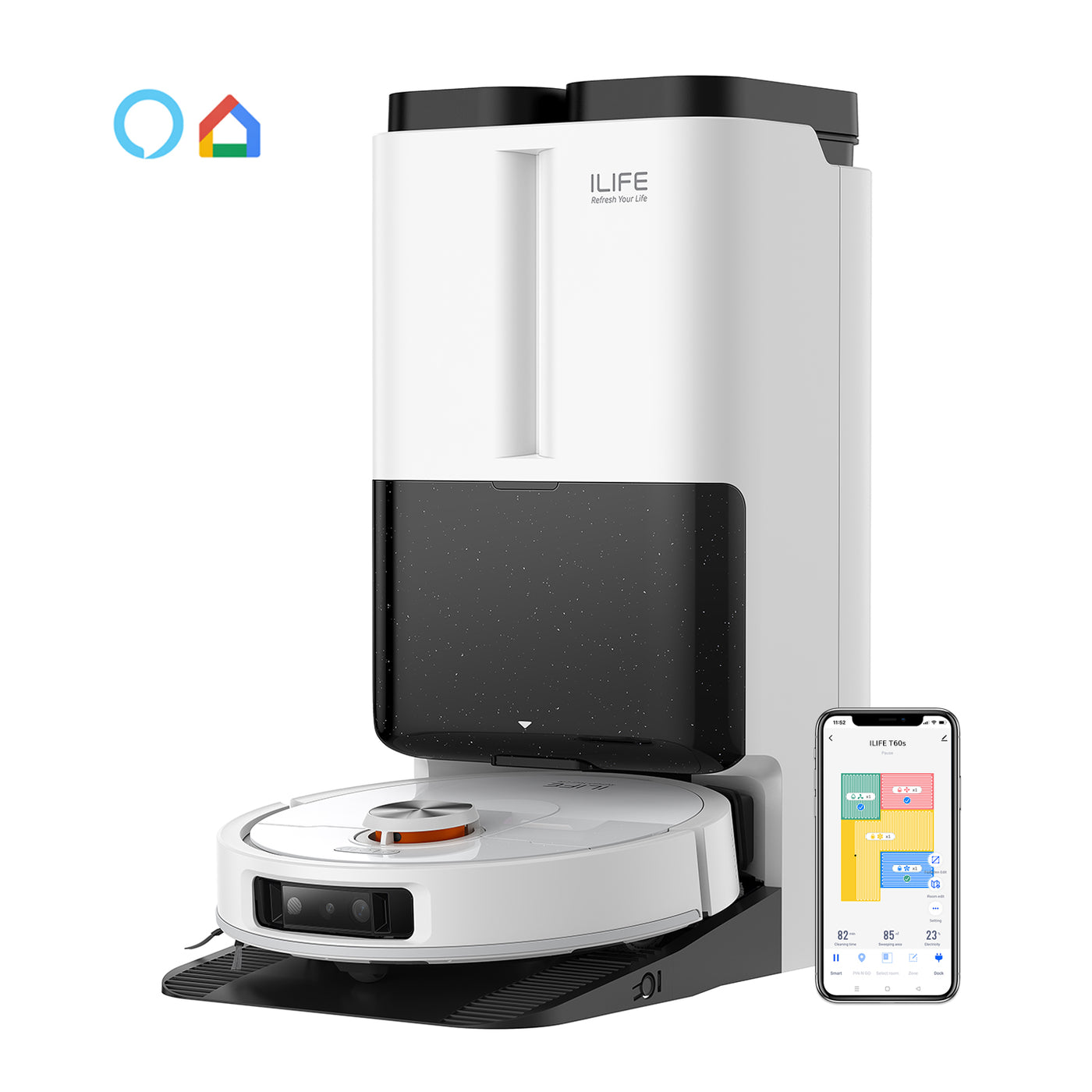 ILIFE T60s Robotic Vacuum Cleaner - White
