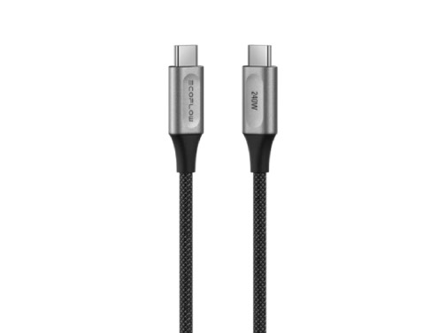 EcoFlow RAPID Pro USB-C to USB-C Cable (240W , Nylon) 182cm - Black