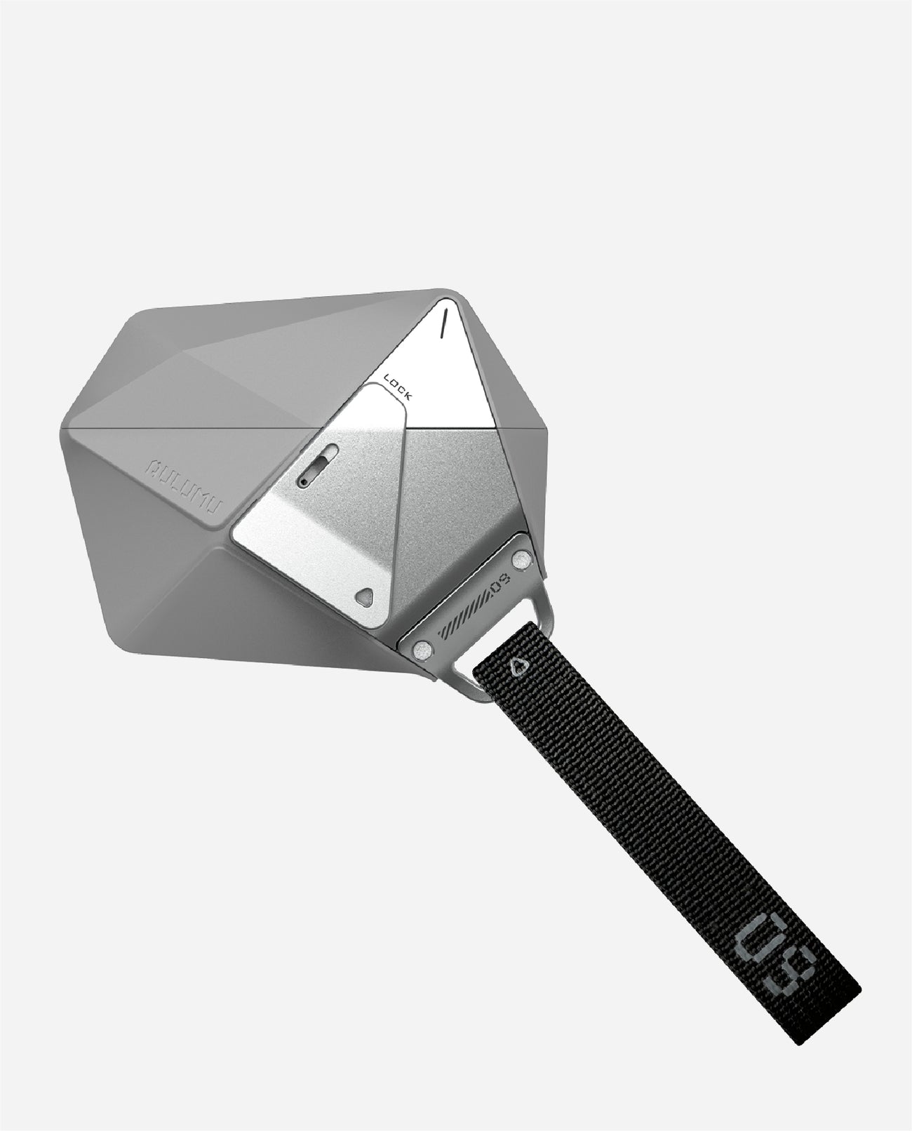 AULUMU A09 Geometric Case for AirPods Pro Series | Lock & Lanyard - Gray