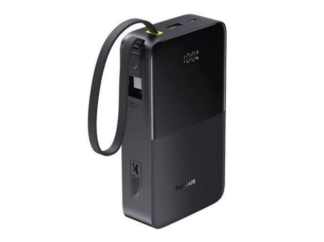Baseus EnerFill FC51 Bipow2 Pro Digital Display Power Bank with Built-in Cable 20000mAh 22.5W - Cosmic Black