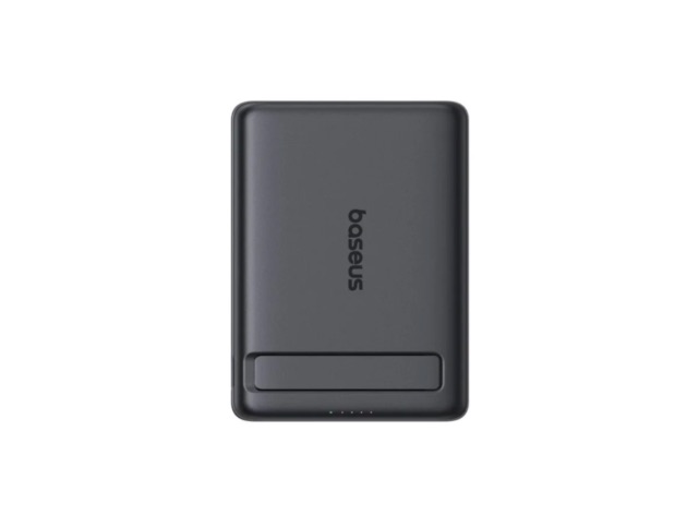 Baseus PicoGo AM31 Qi2 Ultra-Mini Magnetic Power Bank with Kickstand 5000mAh 20W - Cosmic Black