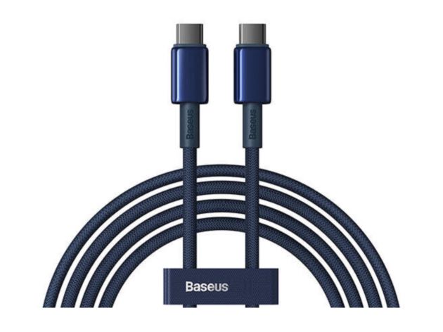 Baseus Tungsten Gold Fast Charging Cable USB-C to USB-C 100W 1m - Blue