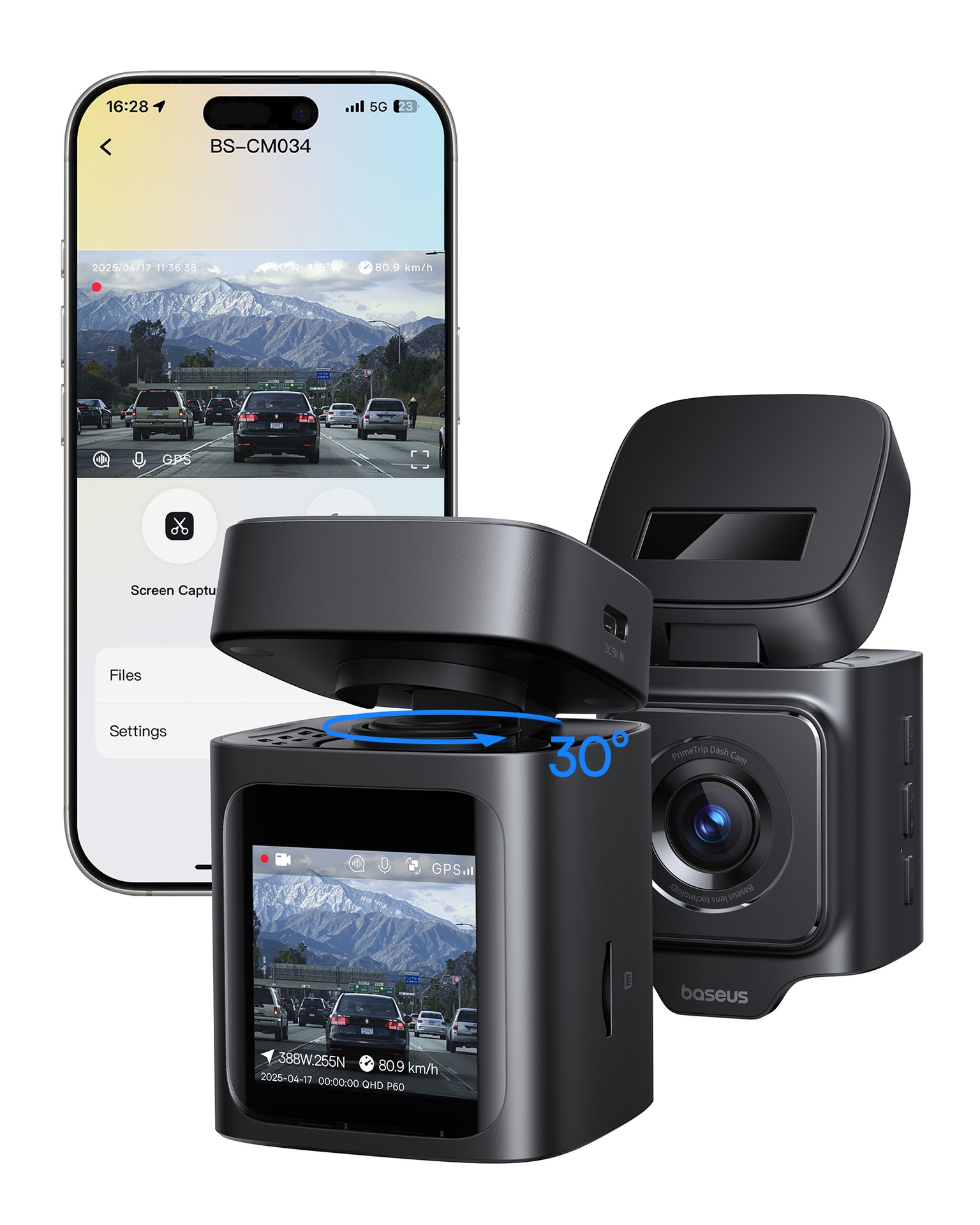Baseus PrimeTrip VD1 Pro Dash Cam 4K Super Capacitor Version - Cosmic Black