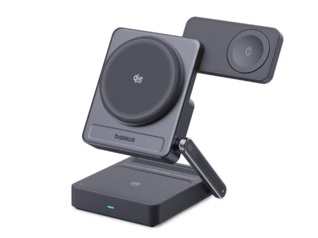 Baseus PicoGo AF21 Portable 3-in-1 Qi2.2 Wireless Charger 35W - Cosmic Black