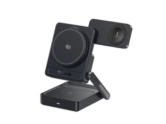Baseus PicoGo AF21 Qi2.2 Foldable 3-in-1 Magnetic Wireless Charger 35W - Black