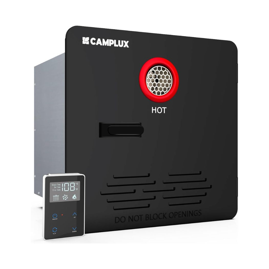 Camplux Elite 65,000 BTU RV Tankless Water Heater 2.64 GPM - Black