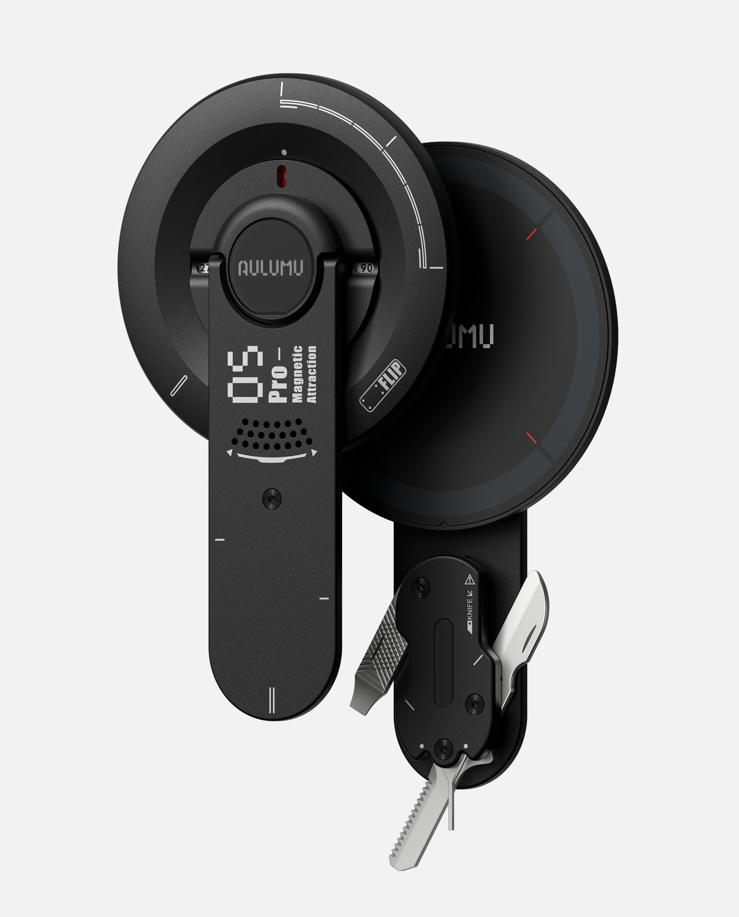 AULUMU G05 Pro 8-in-1 Multifunctional Magnetic Phone Stand - Black