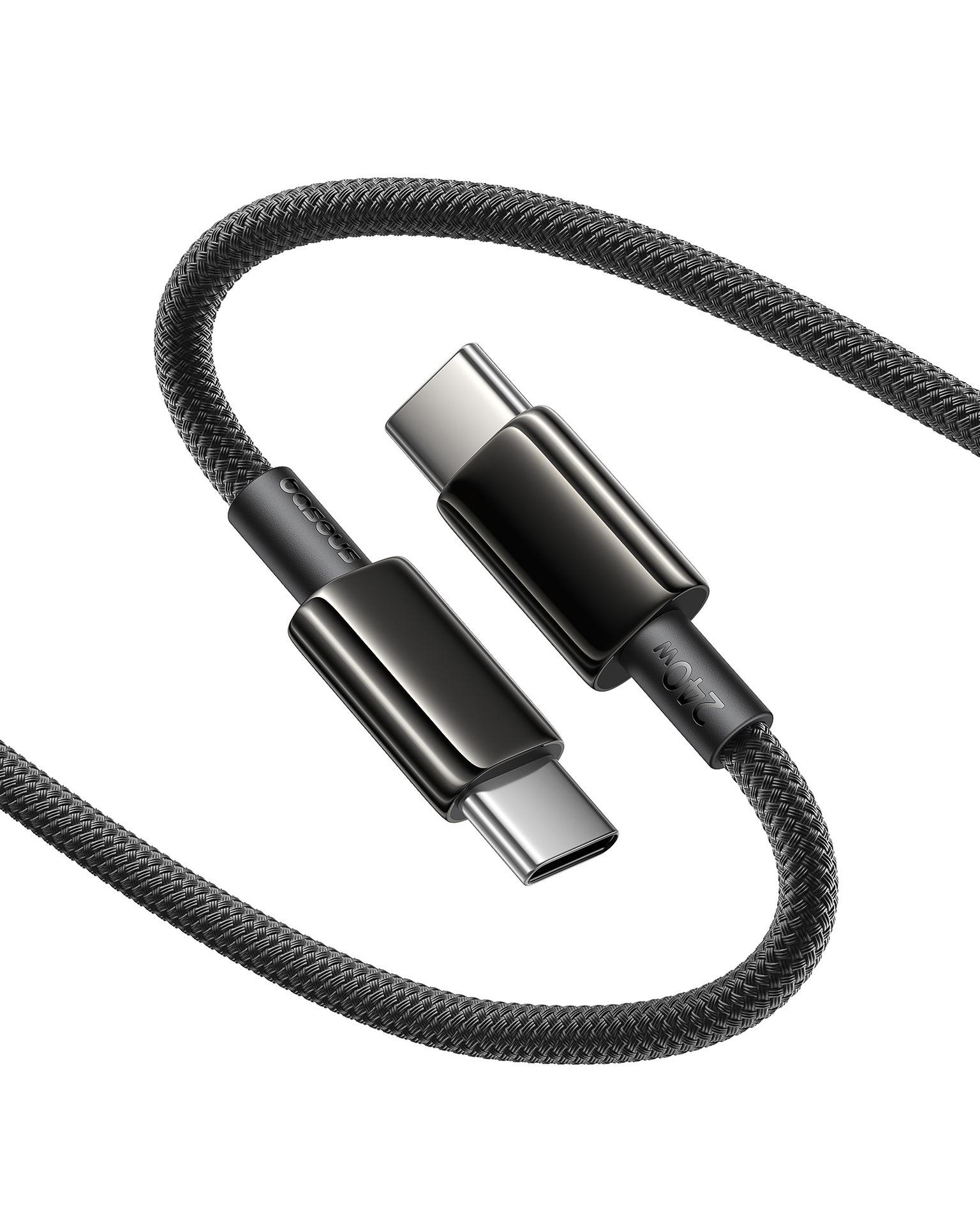 Baseus Tungsten Gold Air Fast Charging Data Cable USB-C to USB-C 240W 1.2m - Cluster Black