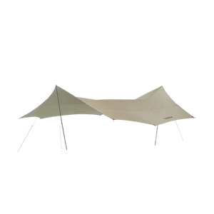 [6927595700433] Naturehike cloud moraine awning Canopy Q-9B with 2 poles Silver coated version - Khaki