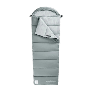 [6927595701263] Naturehike Envelop Washable Cotton Sleeping Bag With Hood Grey M300 (right Zipper）