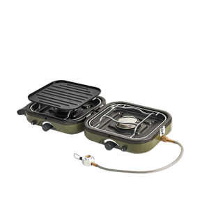 [6927595708613] Naturehike Double Burner Folding Gas Stove - Army Green