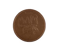 [6927595710593] Naturehike cow leather pattern coaster Pattern B - Brown
