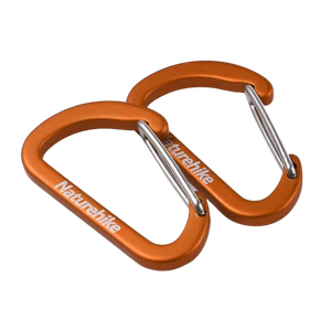 [6927595717301] Naturehike D-shaped Mini Carabiner 4cm Orange (2 Packs)