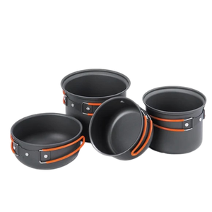 [6927595730324] Naturehike Updated Four-piece hiking Camping Cookware - Carbon