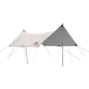 [6927595749647] Naturehike Girder Shelter Tarp With 2 Poles Quicksand Gold (Small Square 3*4m）