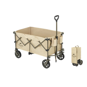 [6927595753743] Naturehike TC02 (light Folding) four-way folding trolley Thin Wheels - Linen Brown Brakes