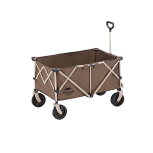 [6927595753750] Naturehike TC02 (light Folding) four-way folding trolley Thick Wheels - Linen Brown Brakes