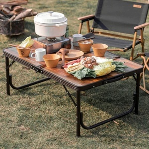 [6927595771426] Naturehike MDF outdoor folding table (Large) - retro Color
