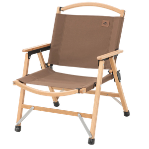 [6927595776797] Naturehike Outdoor folding wooden Chair - Wood-Coffee Brown