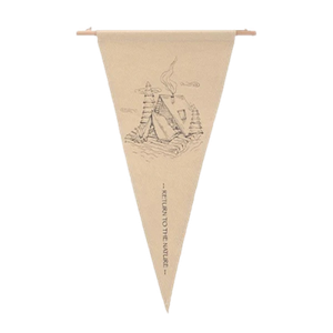 [6927595782835] Naturehike Canvas hanging flag Triangle Hanging Flag - Khaki